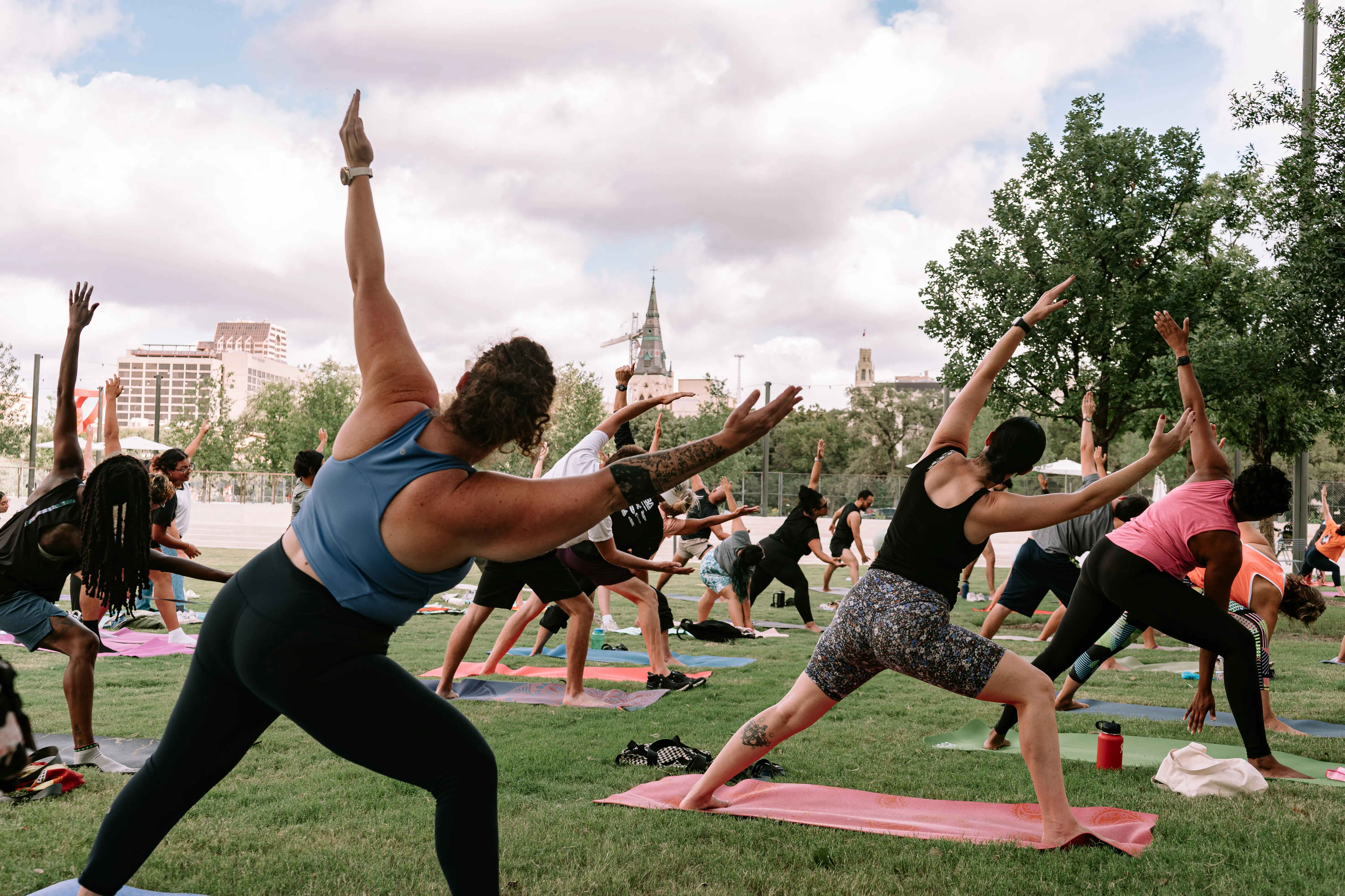 Event photography of a yoga session
